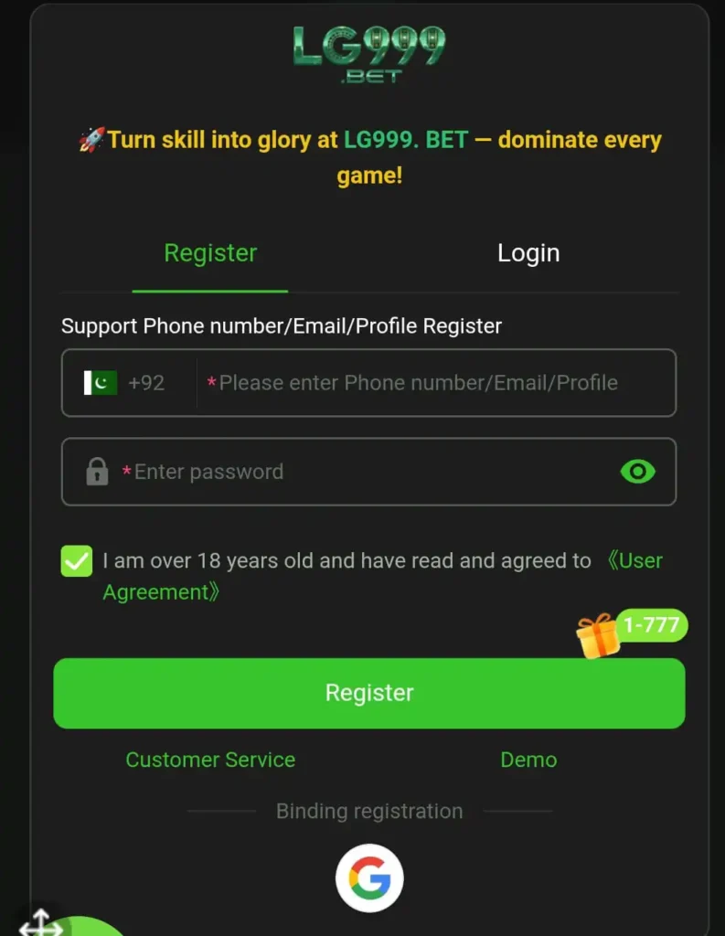 LG999 Bet game Download